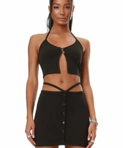 The Kript NEW IN ELEMENTAL BASIK SKIRT - BLACK