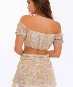 OnFemme By Lindsey's Kloset FLORAL OFF SHOULDER CROP TOP 6 OnFemme By Lindsey's Kloset FLORAL OFF SHOULDER CROP TOP