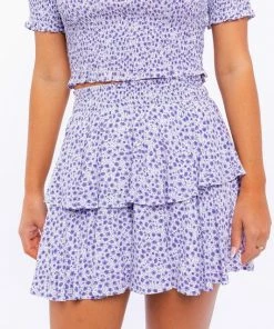 OnFemme By Lindsey's Kloset LAYERED PRINT MINI SKIRT
