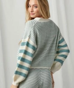 OnFemme By Lindsey's Kloset Kaia Striped Sweater NEW IN