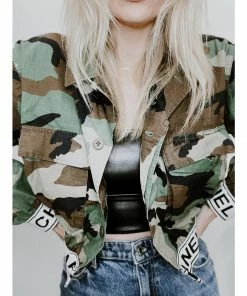 OnFemme By Lindsey's Kloset NEW IN Designer Inspired CC Bomber Camo Jacket