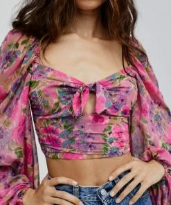 For Love And Lemons Trisha Crop Top