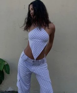 Frankie's Bikinis Chilli Checkered Cargo Pant