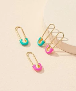 Koko And Lola NEW IN Ali Pink & Turquoise Pin Earrings