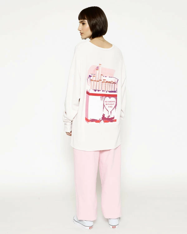 Boys Lie PINK NO SMOKE WITHOUT FIRE THERMAL LONG SLEEVE NEW IN 2 Boys Lie PINK NO SMOKE WITHOUT FIRE THERMAL LONG SLEEVE NEW IN