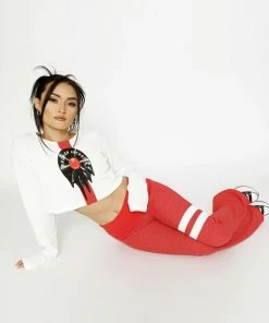 Boys Lie BROKEN RECORD THERMAL CROPPED LONG SLEEVE NEW IN