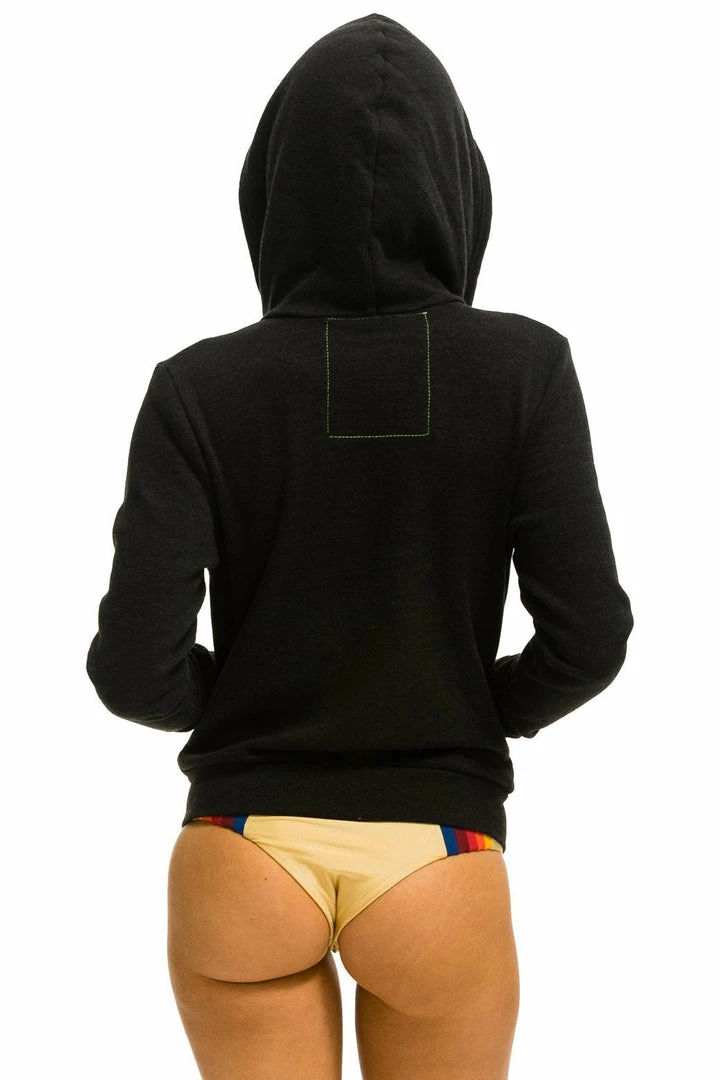 Aviator Nation 5 STRIPE HOODIE - BLACK 2 3 Aviator Nation 5 STRIPE HOODIE - BLACK 2