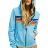 Aviator Nation 5 STRIPE HOODIE - SKY 2