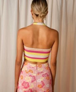 Pepper Mayo Jagger Knit Crop - Sherbert Stripe 7 Pepper Mayo Jagger Knit Crop - Sherbert Stripe