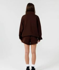 The Mayfair Group MAYFAIR ATHLETIC CLUB Brown Quarter Zip