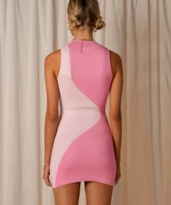 Pepper Mayo NEW IN The Palms Mini Dress - Pink Wave