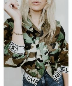 OnFemme By Lindsey's Kloset NEW IN Designer Inspired CC Bomber Camo Jacket
