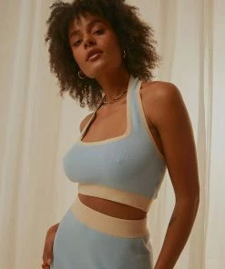 Pepper Mayo Sunday Morning Knit Halter - Baby Blue 7 Pepper Mayo Sunday Morning Knit Halter - Baby Blue