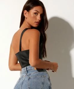 Motelrocks NEW IN ARNE CROP TOP IN PU BLACK 5 Motelrocks NEW IN ARNE CROP TOP IN PU BLACK