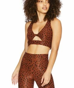 BEACHRIOT NEW IN TWIST TOP BROWN SPOT