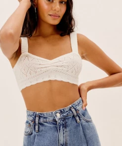 For Love And Lemons NEW IN Blanca Crochet Bra Top