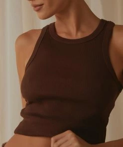 Pepper Mayo Blank Canvas Ribbed Tank NEW IN