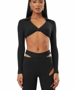 The Kript NEW IN CICELY TOP - BLACK