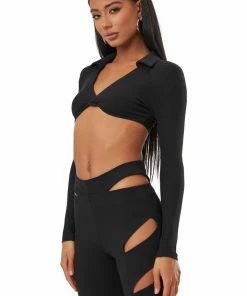 The Kript NEW IN CICELY TOP - BLACK