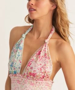 LoveShackFancy NEW IN Cambria Halter Mini Dress 9 LoveShackFancy NEW IN Cambria Halter Mini Dress