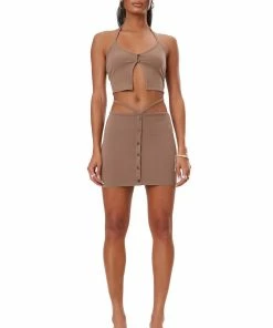 The Kript ELEMENTAL BASIK SKIRT - BROWN 5 The Kript ELEMENTAL BASIK SKIRT - BROWN