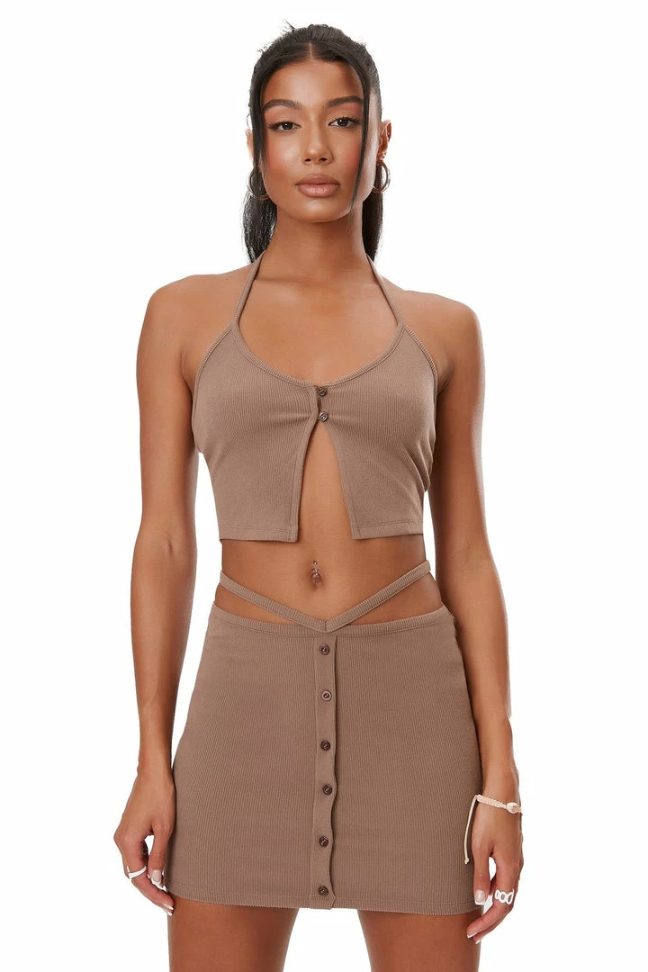 The Kript ELEMENTAL BASIK SKIRT - BROWN 1 The Kript ELEMENTAL BASIK SKIRT - BROWN