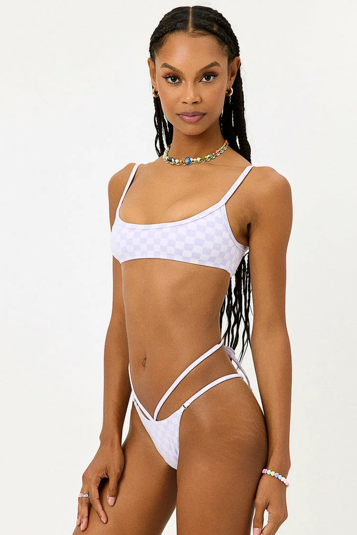Frankie's Bikinis NEW IN Dallas Checkered Bralette Bikini Top 3 Frankie's Bikinis NEW IN Dallas Checkered Bralette Bikini Top
