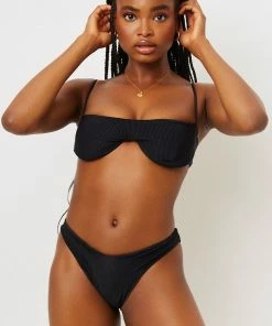 Frankie's Bikinis NEW IN Enzo Ribbed Cheeky Bikini Bottom