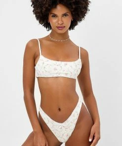 Frankie's Bikinis Enzo Waffle Cheeky Bikini Bottom NEW IN