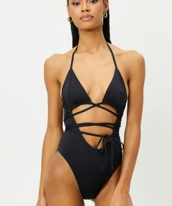 Frankie's Bikinis Gemma Wrap One Piece Swimsuit
