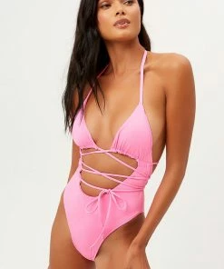 Frankie's Bikinis NEW IN Gemma Wrap One Piece Swimsuit