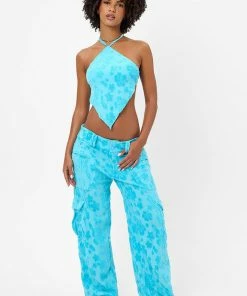 Frankie's Bikinis Hennie Terry Halter Bikini Top