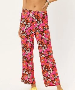 Frankie's Bikinis Michelle Low Rise Wide Leg Pants