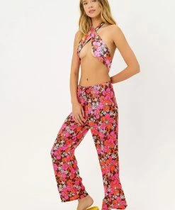 Frankie's Bikinis Michelle Low Rise Wide Leg Pants