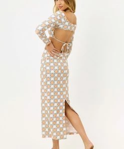 Frankie's Bikinis NEW IN Opal Terry Midi Skirt