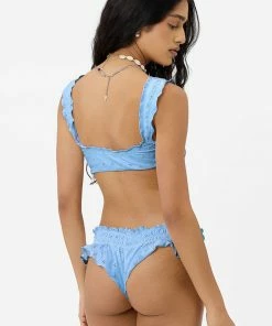 Frankie's Bikinis Pippa Eyelet Ruffle Bikini Bottom