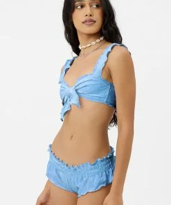 Frankie's Bikinis Pippa Eyelet Ruffle Bikini Bottom