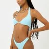 Frankie's Bikinis Stardust Plissé Halter Bikini Top