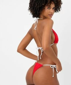Frankie's Bikinis Tia Textured String Bikini Bottom