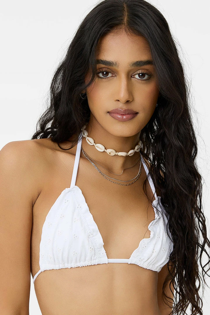 ONFEMME By Lindsey's Kloset NEW IN Tia Eyelet Triangle Bikini Top 1 ONFEMME By Lindsey's Kloset NEW IN Tia Eyelet Triangle Bikini Top