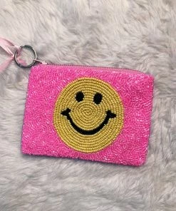Tiana HouseDesign NEW IN Beaded Coin Purse - Smiley Face