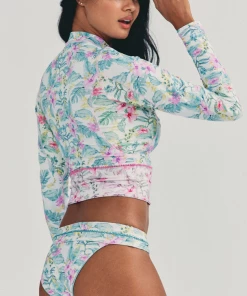 LoveShackFancy Hawaiian Hibiscus Long Sleeve Crop Top 7 LoveShackFancy Hawaiian Hibiscus Long Sleeve Crop Top