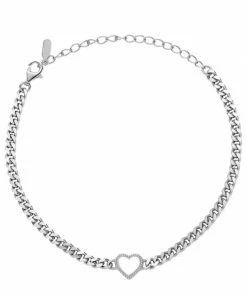 JTGjewelry Enamel Heart Cuban Link Bracelet
