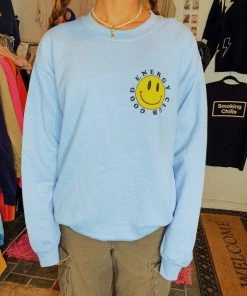 OnFemme By Lindsey's Kloset Good Energy Club Crewneck NEW IN