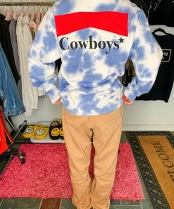 OnFemme By Lindsey's Kloset NEW IN Cowboys Crewneck - Tiedye