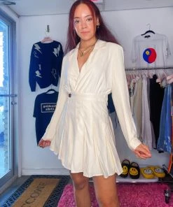 We Wore What NEW IN Twill Blazer Tennis Dress