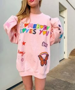 ONFEMME By Lindsey's Kloset Sales 31 The Mayfair Group Mayfair X @iscreamcolour Somebody Loves You Sherbet Crewneck