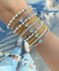 Jtgjewelry Diamond Heart Cuban Bracelet NEW IN