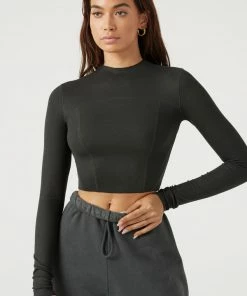 Joah Brown NEW IN CONTRAST STITCH LONG SLEEVE