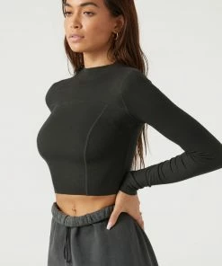 Joah Brown NEW IN CONTRAST STITCH LONG SLEEVE